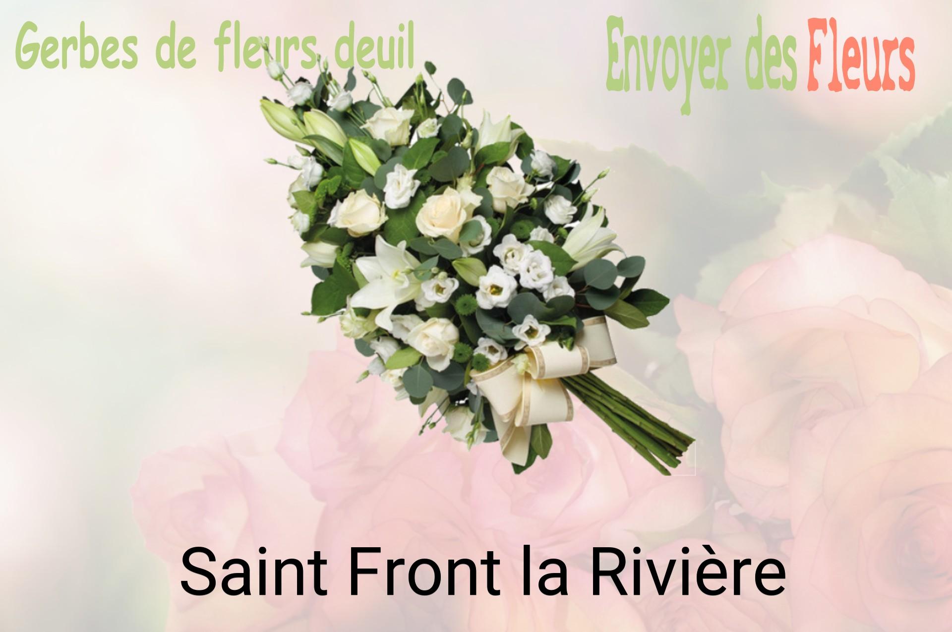 Gerbe de fleurs de deuil livrée à Saint-Front-la-Rivière
